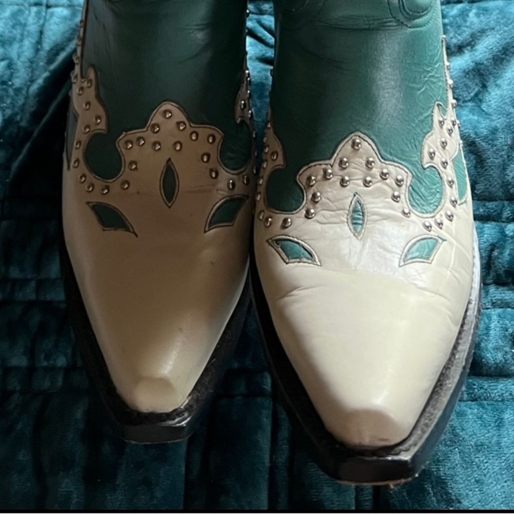 Corral turquoise and cream boot - Picture 6 of 6